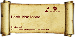 Loch Marianna névjegykártya