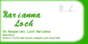 marianna loch business card